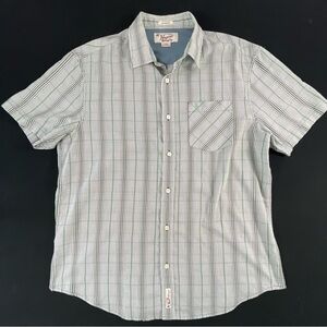 Original Penguin Green Striped Casual Button Down Shirt